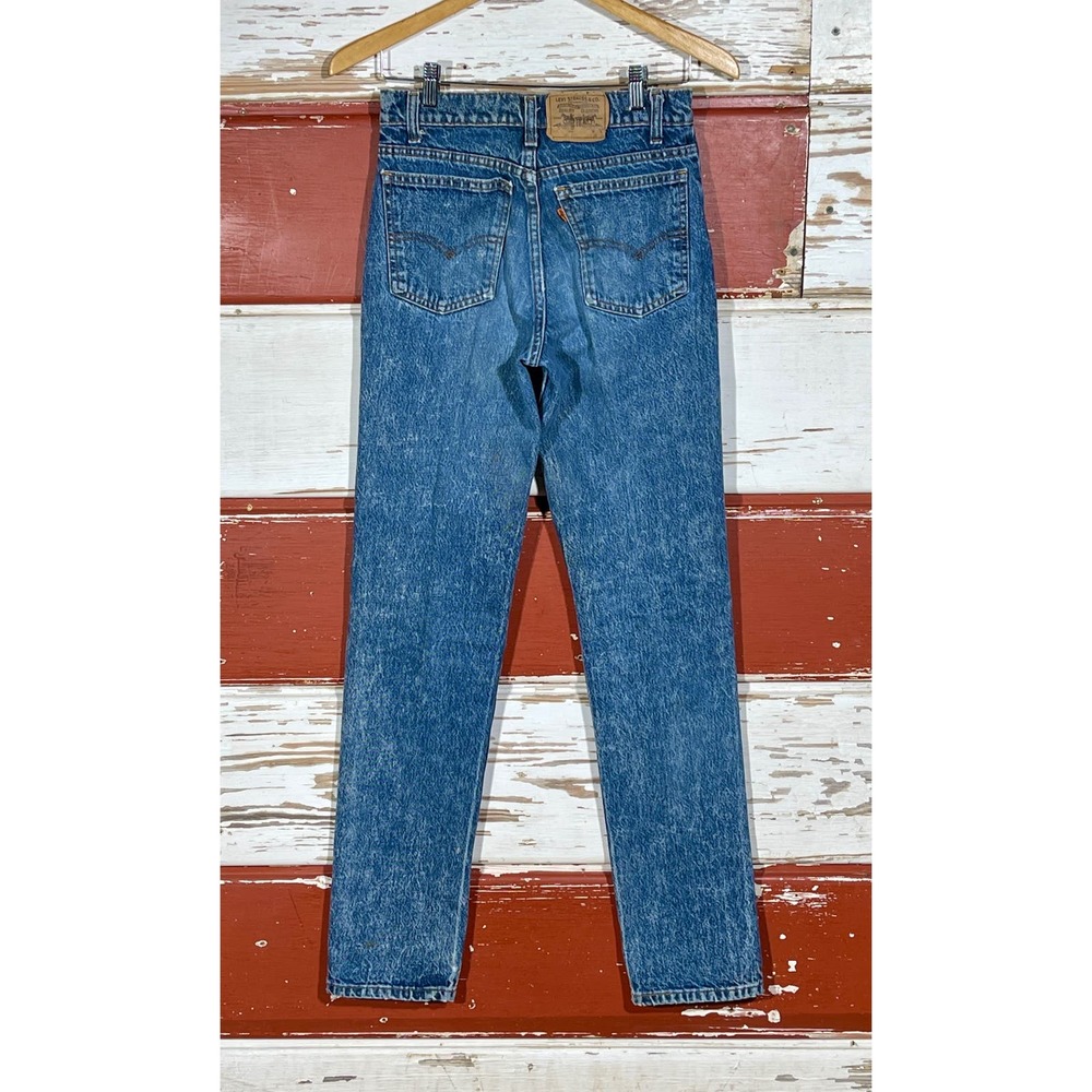 28w 80s USA Vintage Levi's 305 STUDENT Orange Tab Jeans